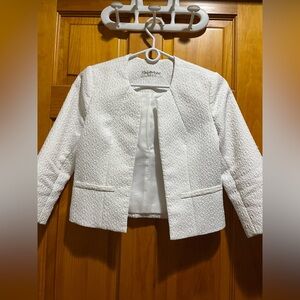 Miss Selfridge White Textured Jacket/blazer